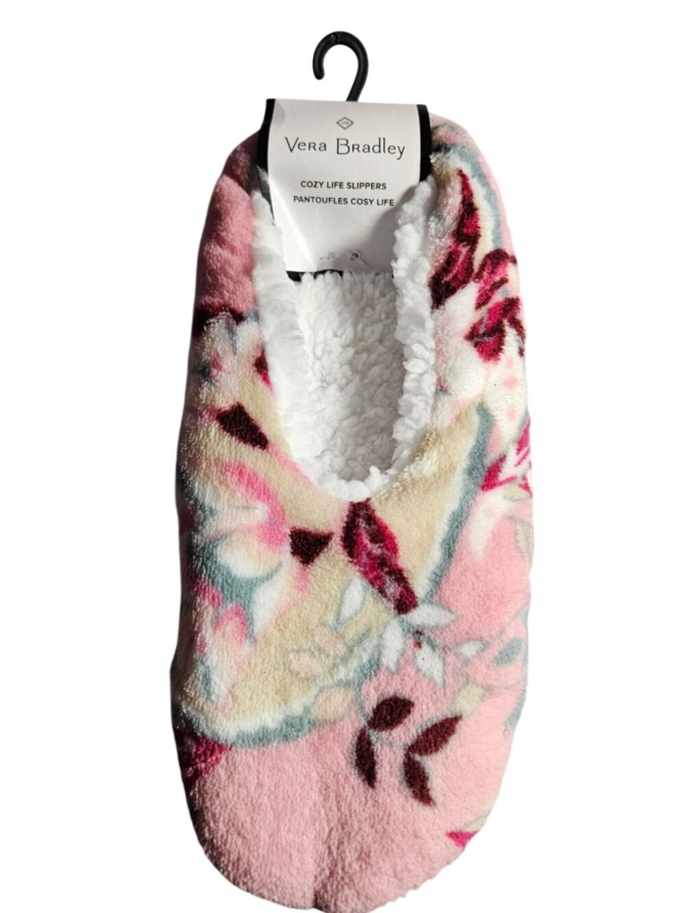 Vera Bradley Cozy Life Slippers Botanical Paisley Pink Women Size M- 7-8